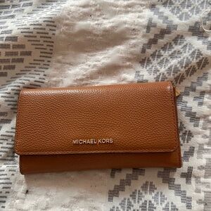 Michael Kors Tan Leather Clutch